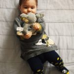 Dressing my baby: wollen dress and polka dots